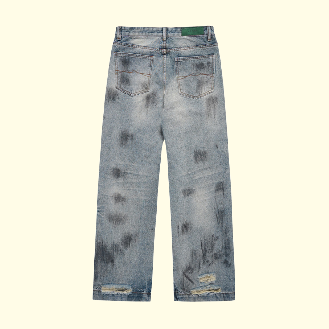 Trashed jeans